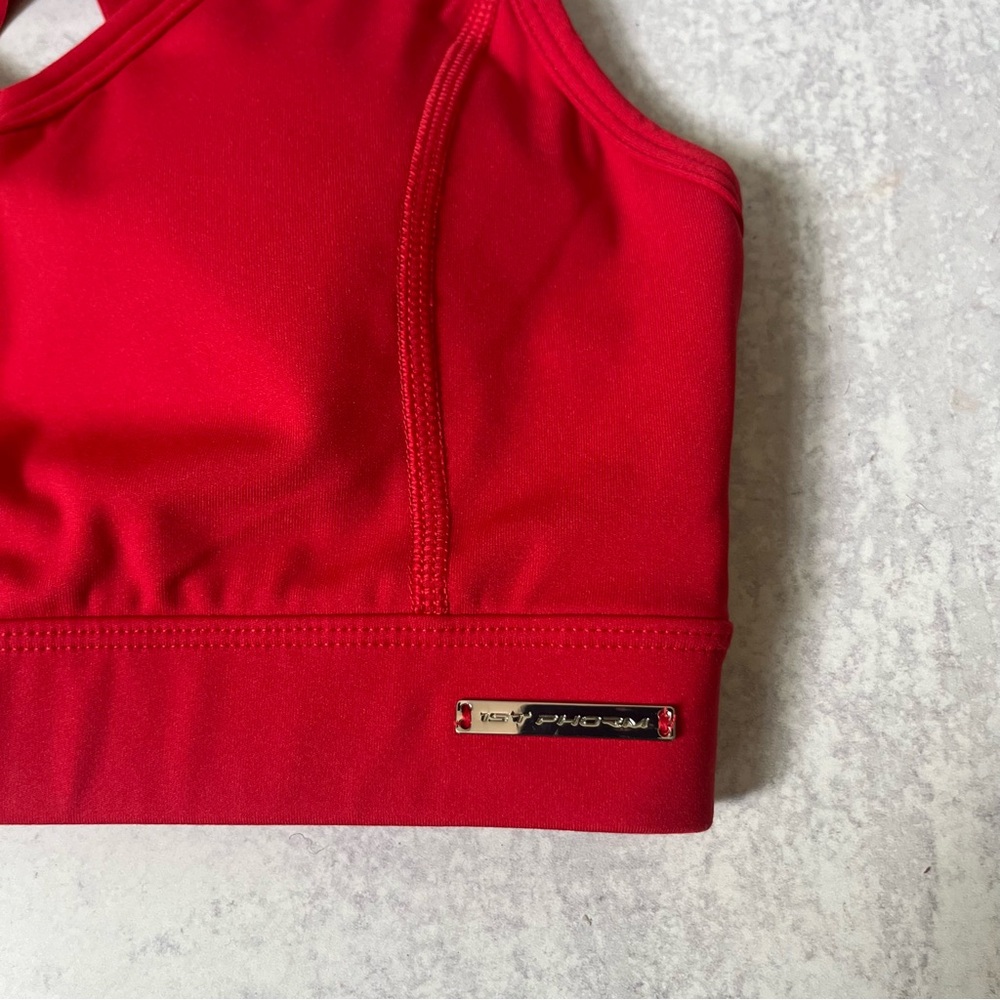 1st Phorm Red Sports Bra XS - Picture 3 of 5